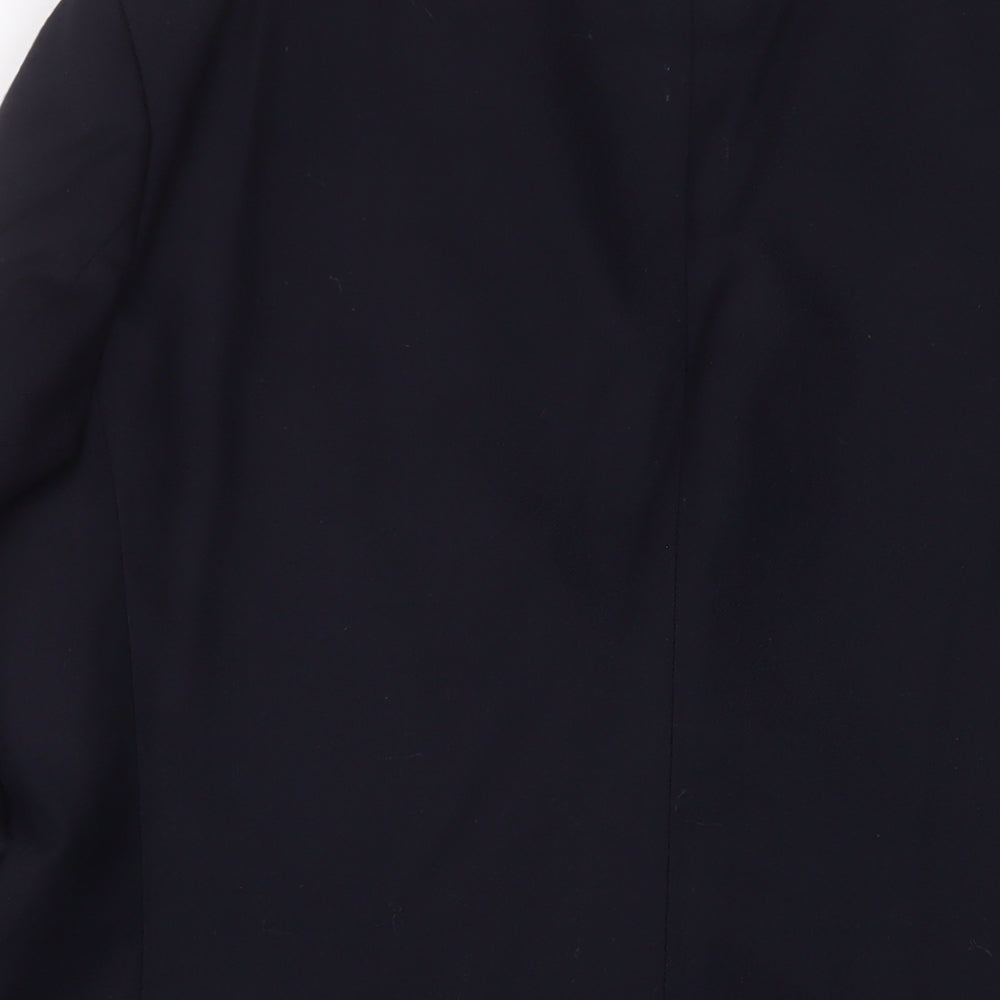St Michael Mens Blue Wool Jacket Suit Jacket Size 44 Regular - Inside Pockets