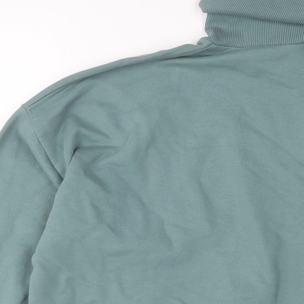 ASOS Womens Green Cotton Pullover Sweatshirt Size 16 Pullover - Cropped