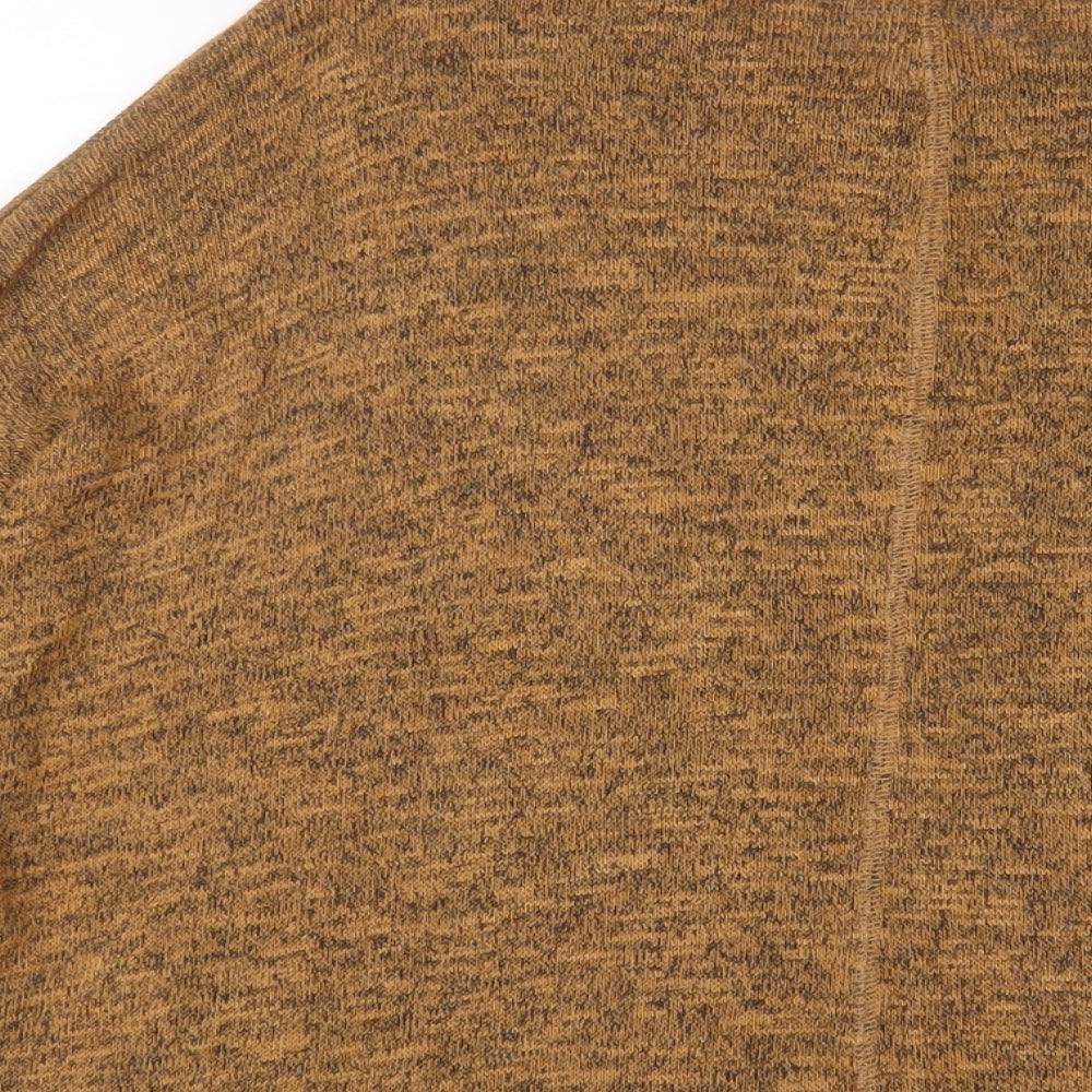 New Look Womens Brown Crew Neck Viscose Pullover Jumper Size 8