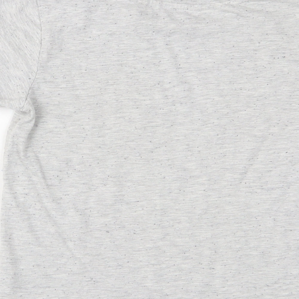 Next Boys Grey Cotton Basic T-Shirt Size 9 Years Crew Neck Pullover