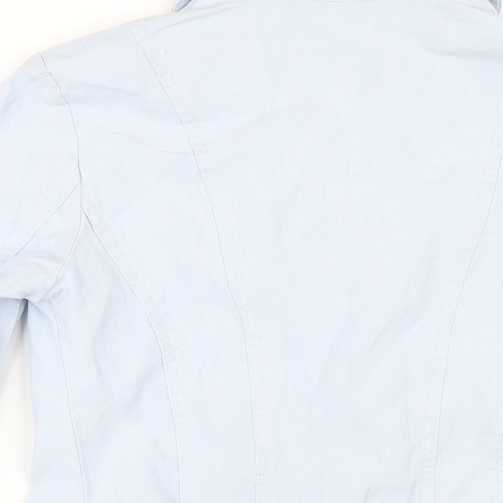 Per Una Womens Blue Jacket Size 10 Button