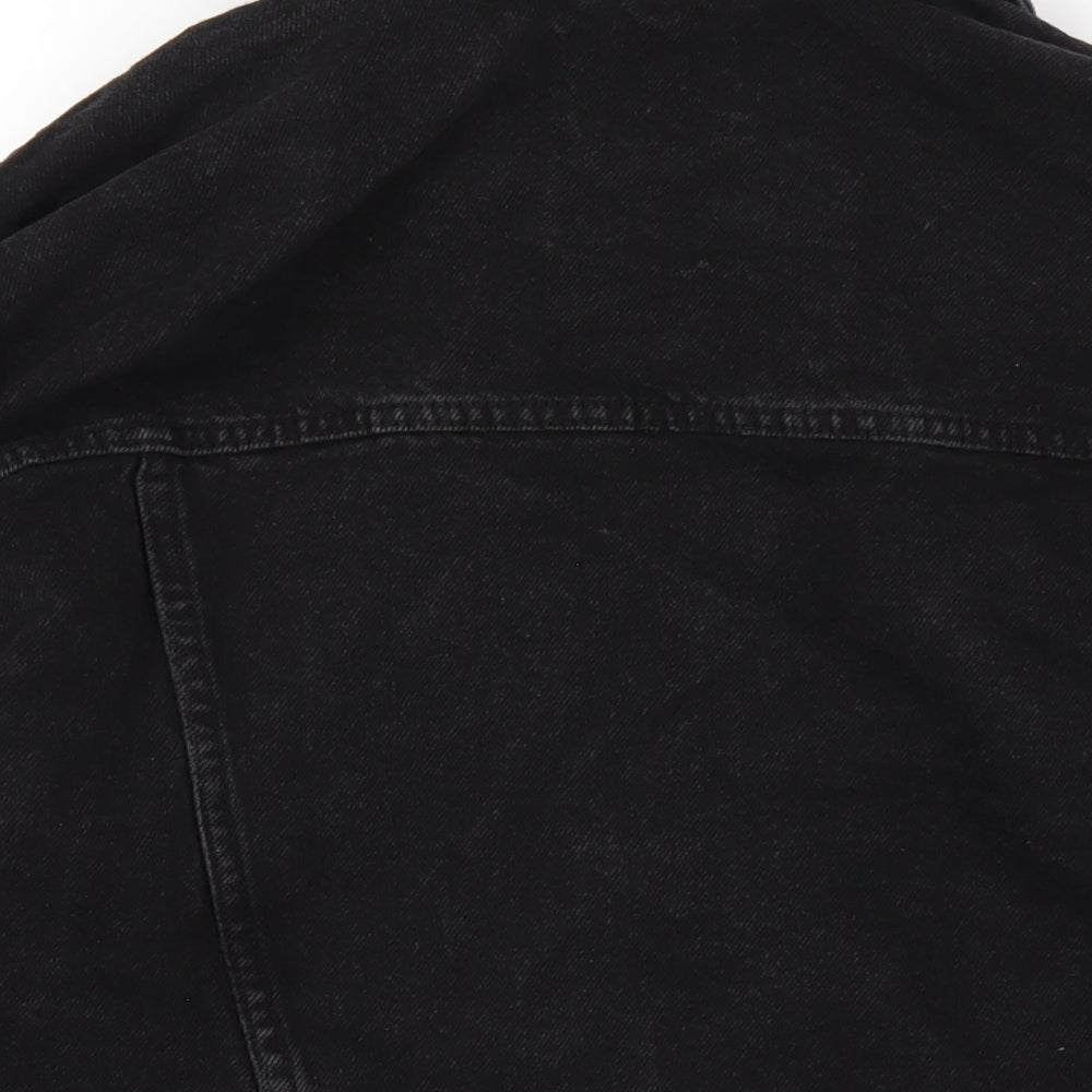 Bershka Womens Black Jacket Size S Button