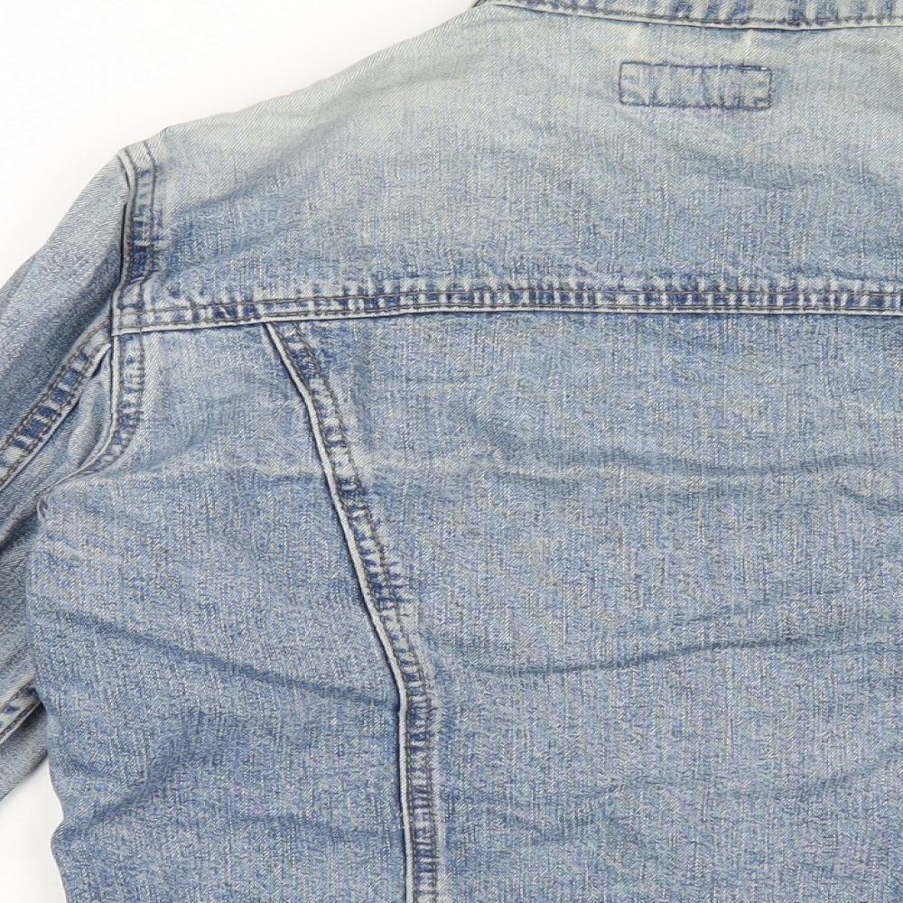 Moto Womens Blue Jacket Size 10 Button