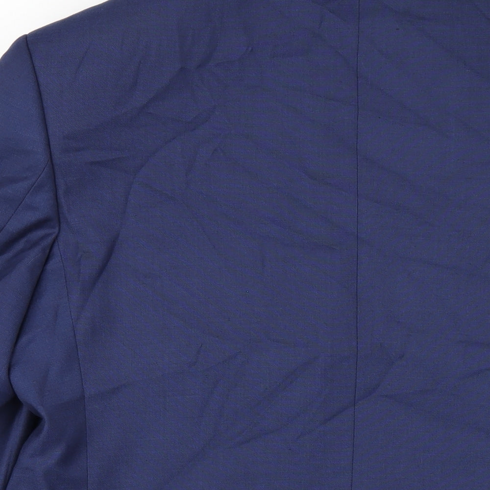 Marks & Spencer Mens Blue Polyester Jacket Blazer Size 42 Regular