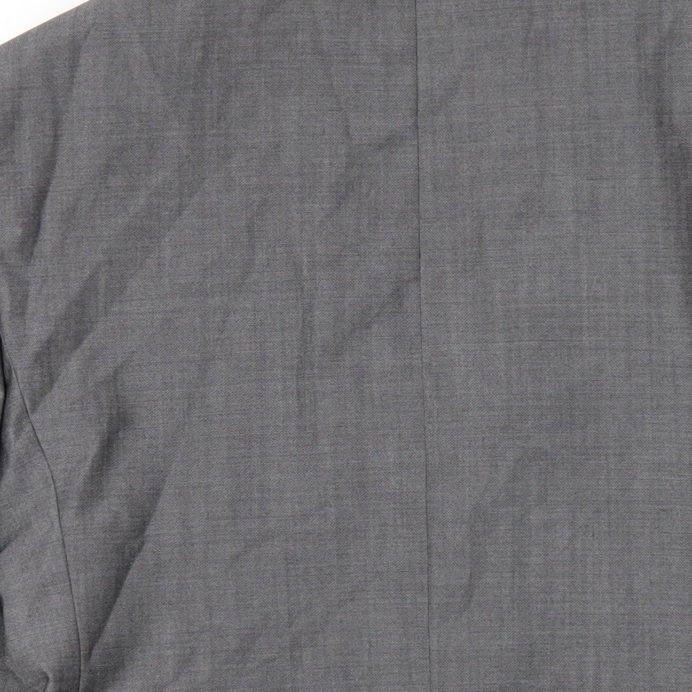 Slaters Mens Grey Polyester Jacket Blazer Size 38 Regular