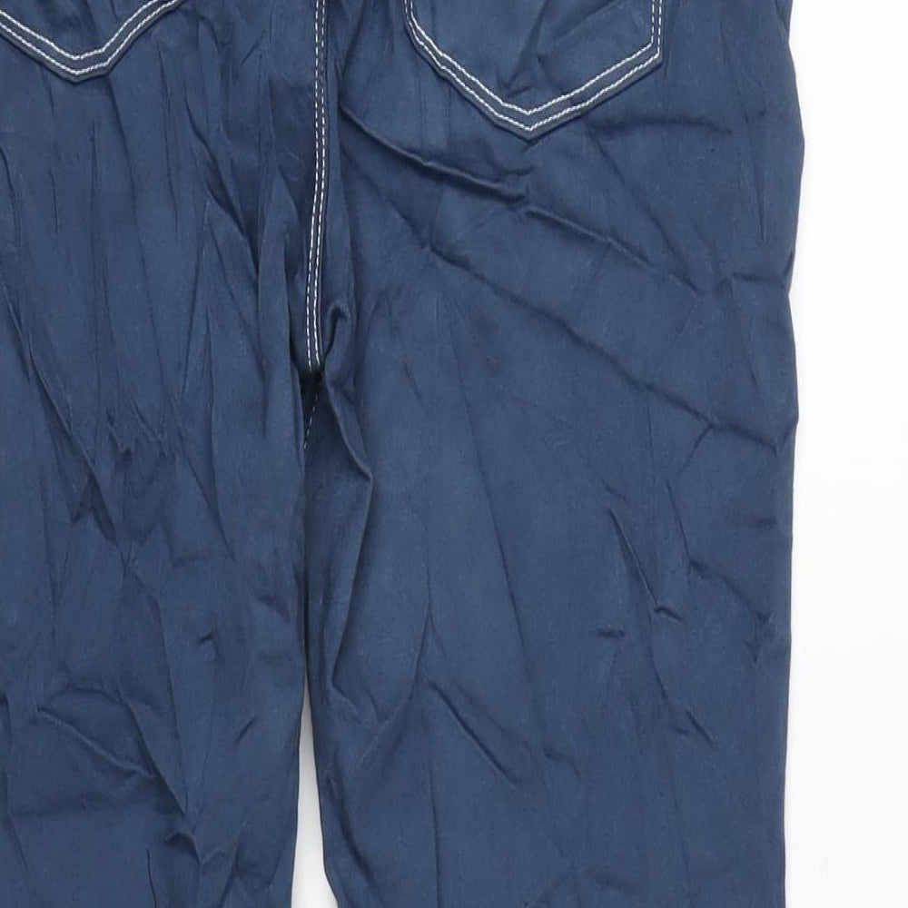 Marks and Spencer Womens Blue Cotton Blend Skinny Jeans Size 14 L28 in Regular Zip