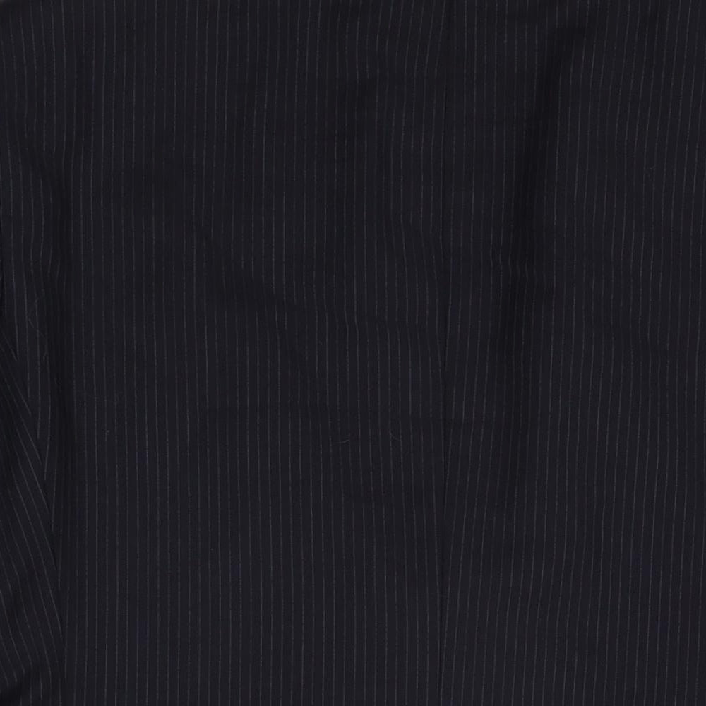 Linea Mens Black Striped Wool Jacket Suit Jacket Size 42 Regular
