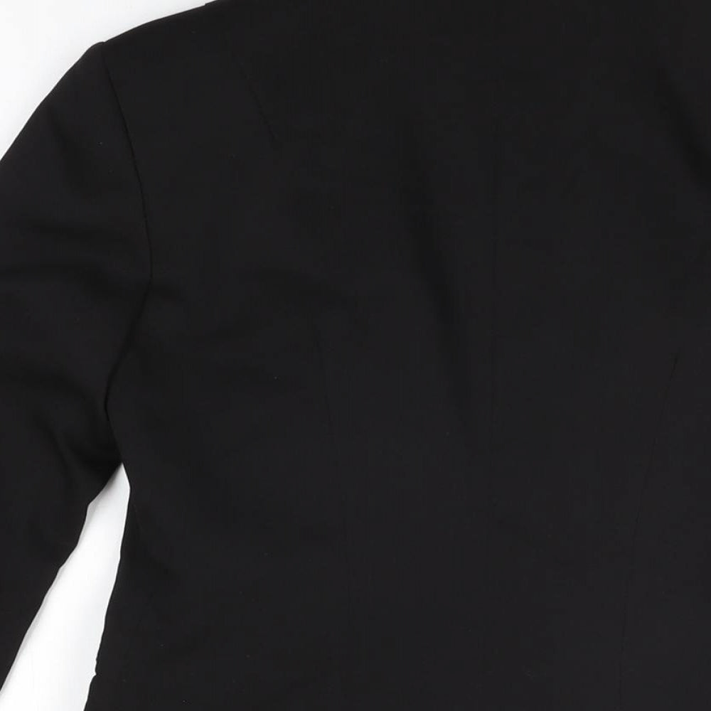 Bershka Womens Black Jacket Blazer Size S Button