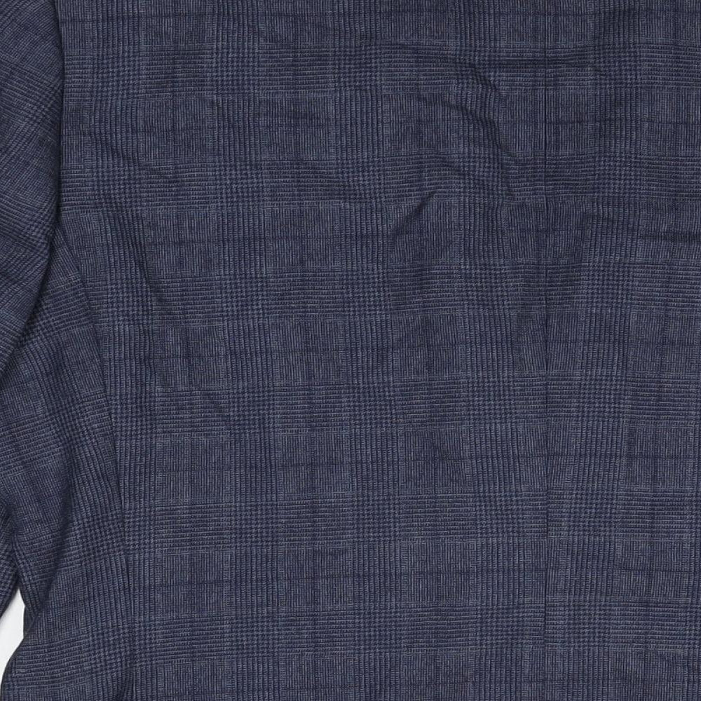 John Lewis Mens Blue Geometric Wool Jacket Suit Jacket Size 42 Regular