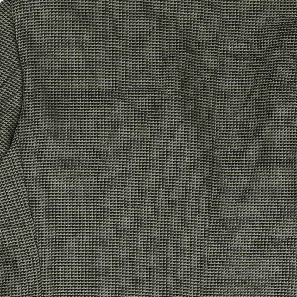 Christopher Hayes Mens Green Geometric Wool Jacket Suit Jacket Size 42 Regular