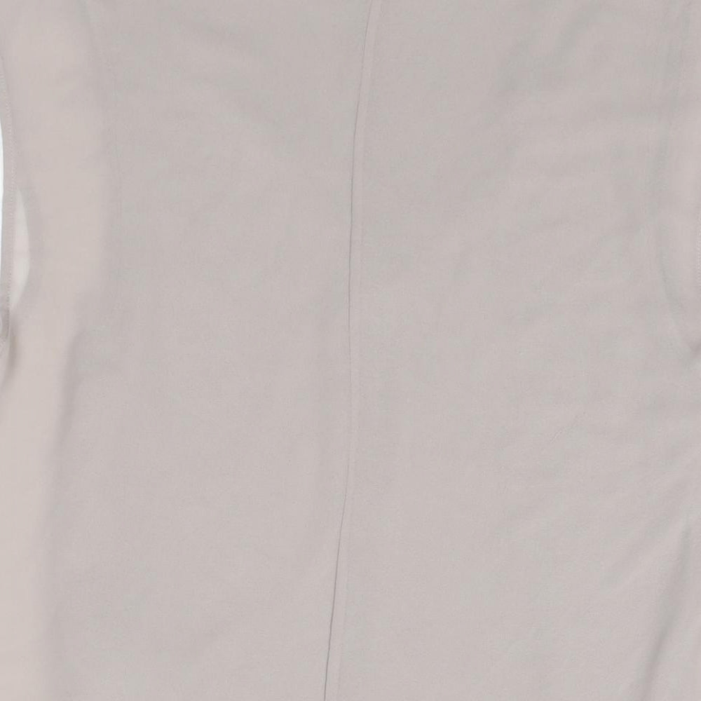 Zara Womens Beige Polyester Basic Blouse Size XS V-Neck