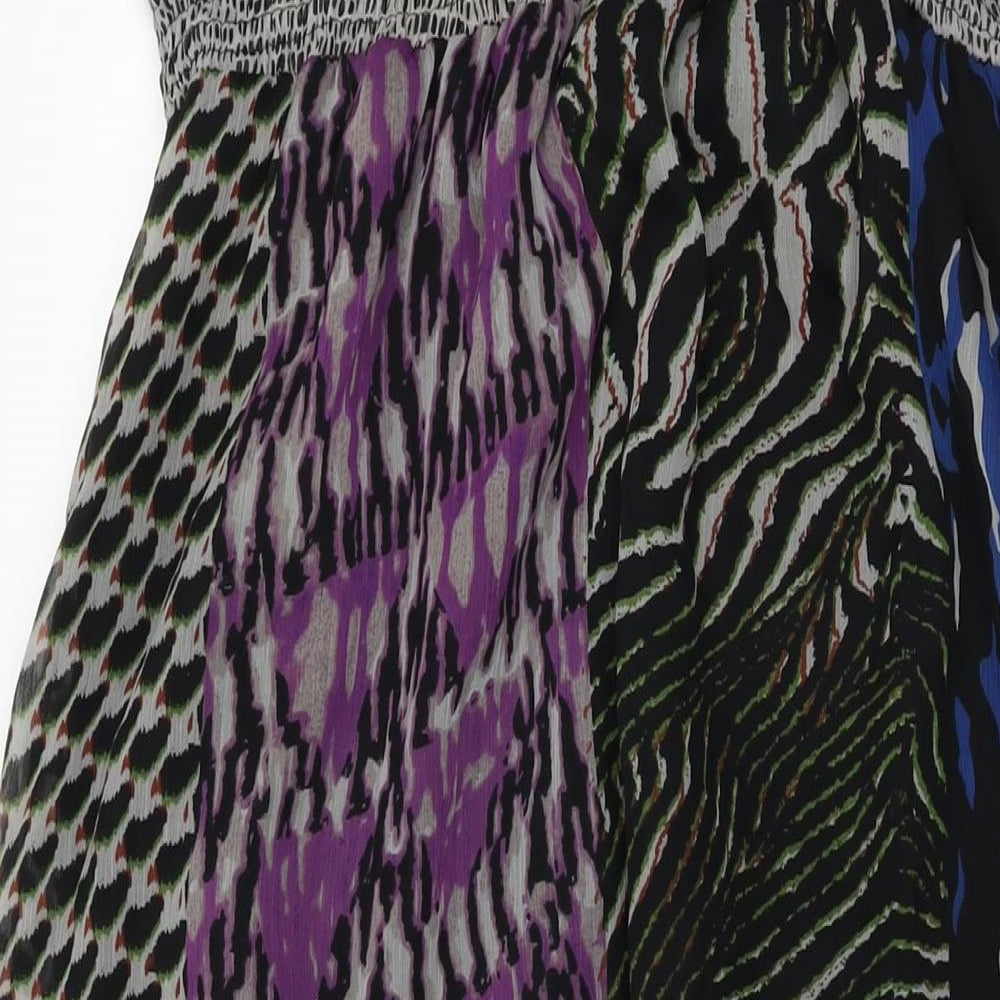 Heaven Womens Multicoloured Geometric Polyester Maxi Size 10 V-Neck Pullover