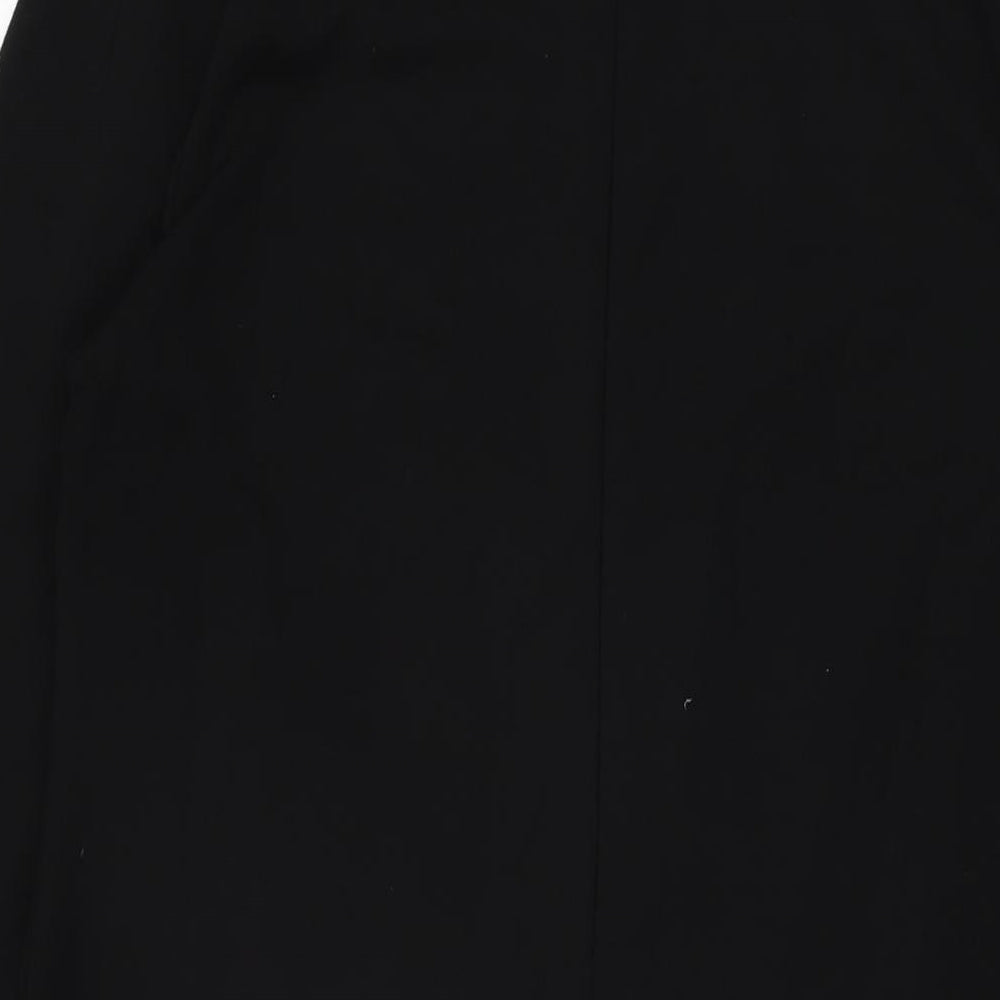 Marks & Spencer Womens Black Viscose Shift Size 12 Round Neck Zip