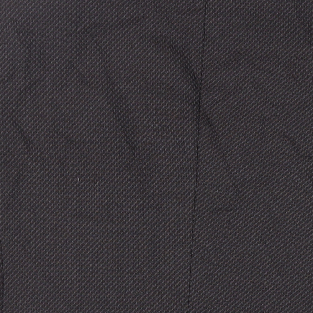 Marks & Spencer Mens Black Geometric Wool Jacket Suit Jacket Size 42 Regular