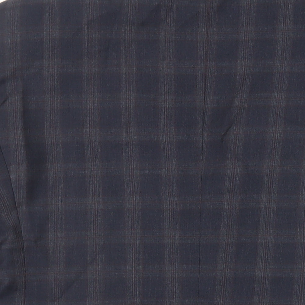 NEXT Mens Blue Plaid Wool Jacket Suit Jacket Size 40 Regular