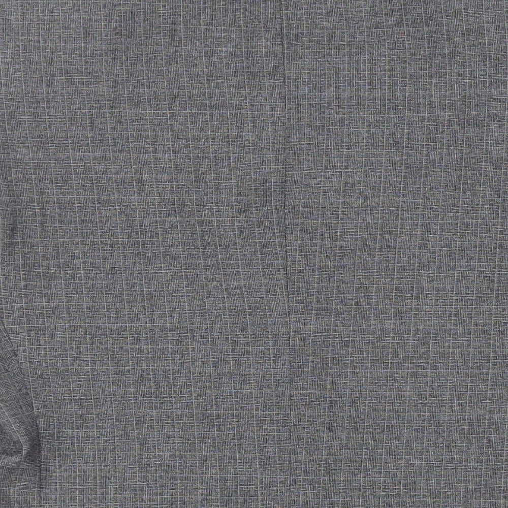 NEXT Mens Grey Plaid Polyester Jacket Suit Jacket Size 38 Regular