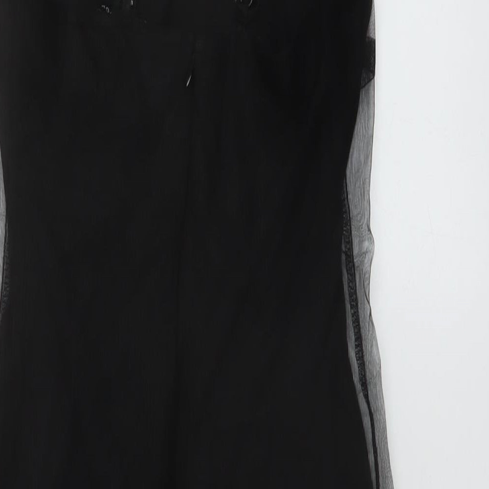 New Look Womens Black Polyester Sheath Size 6 Sweetheart Zip