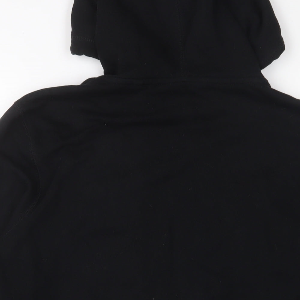 NEXT Womens Black Cotton Full Zip Hoodie Size S - Embroidered