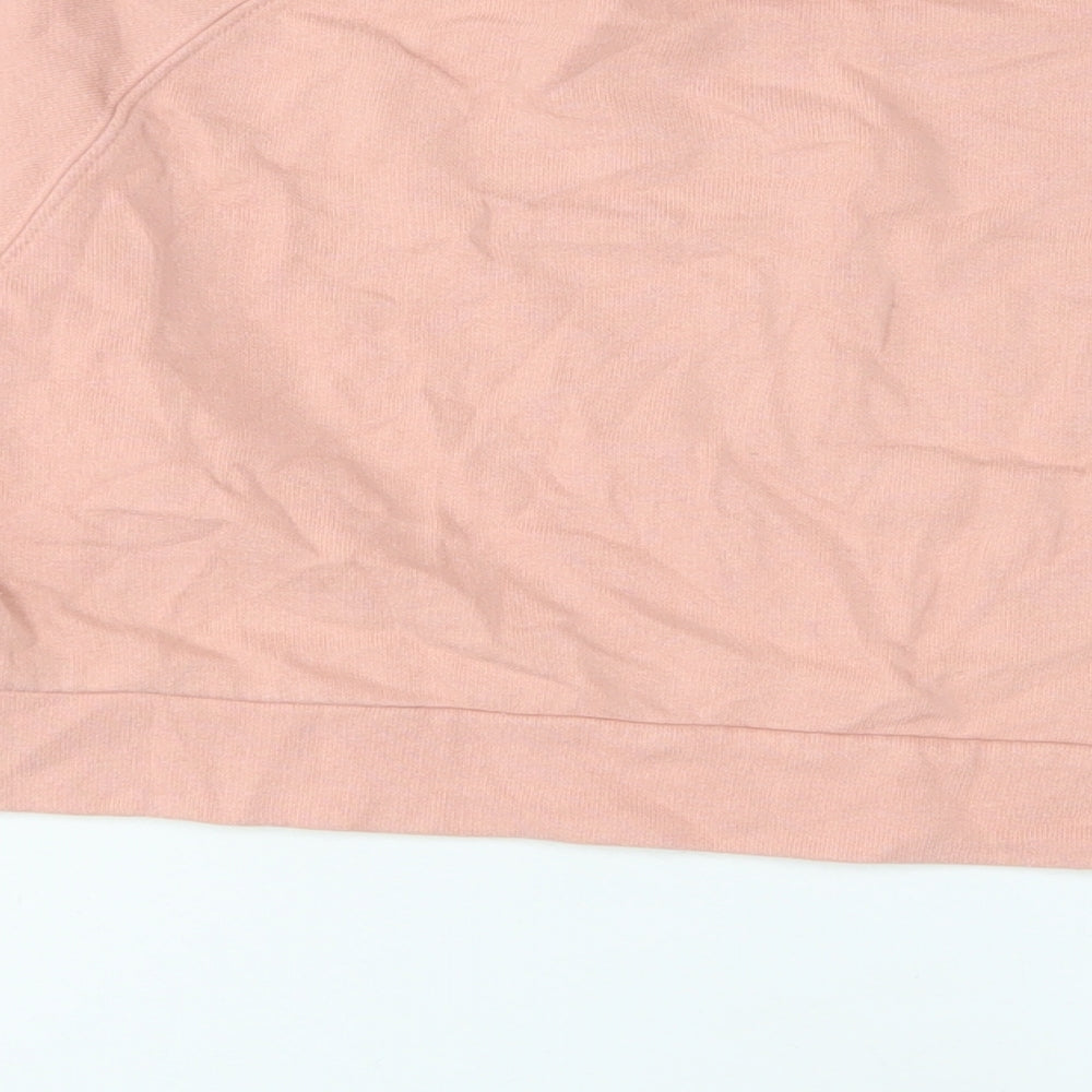 Miss Selfridge Womens Pink Cotton Pullover Sweatshirt Size S Pullover