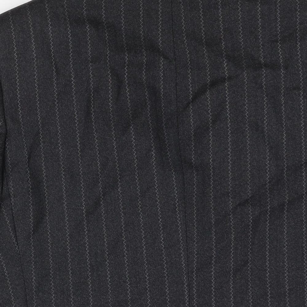 Rackhams Mens Black Striped Wool Jacket Suit Jacket Size 38 Regular