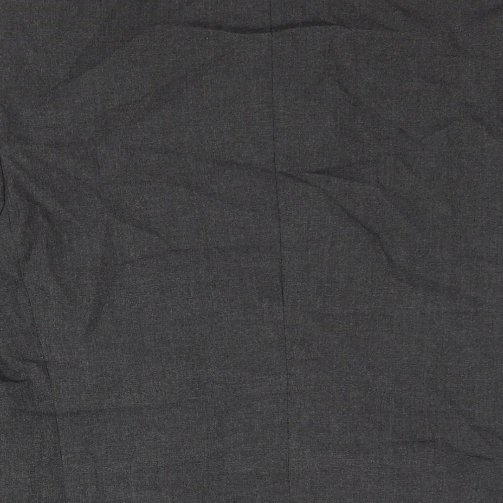 Burton Mens Grey Polyester Jacket Suit Jacket Size 36 Regular