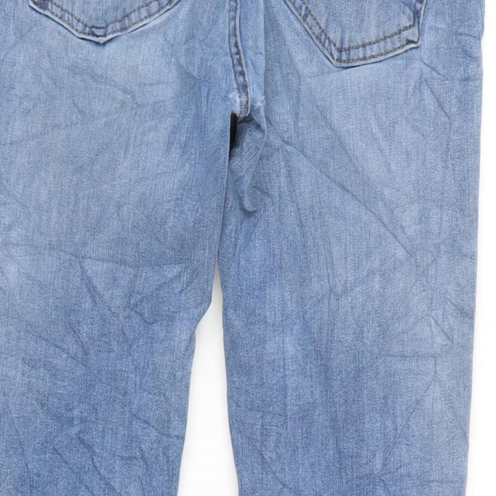 Next Mens Blue Cotton Blend Skinny Jeans Size 32 in L26 in Regular Zip