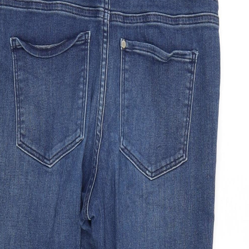 H&M Womens Blue Cotton Blend Mom Jeans Size S L29 in Regular