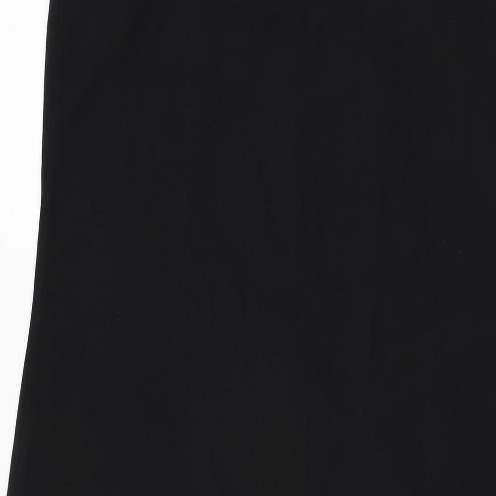 H&M Womens Black Polyester Slip Dress Size S V-Neck Pullover