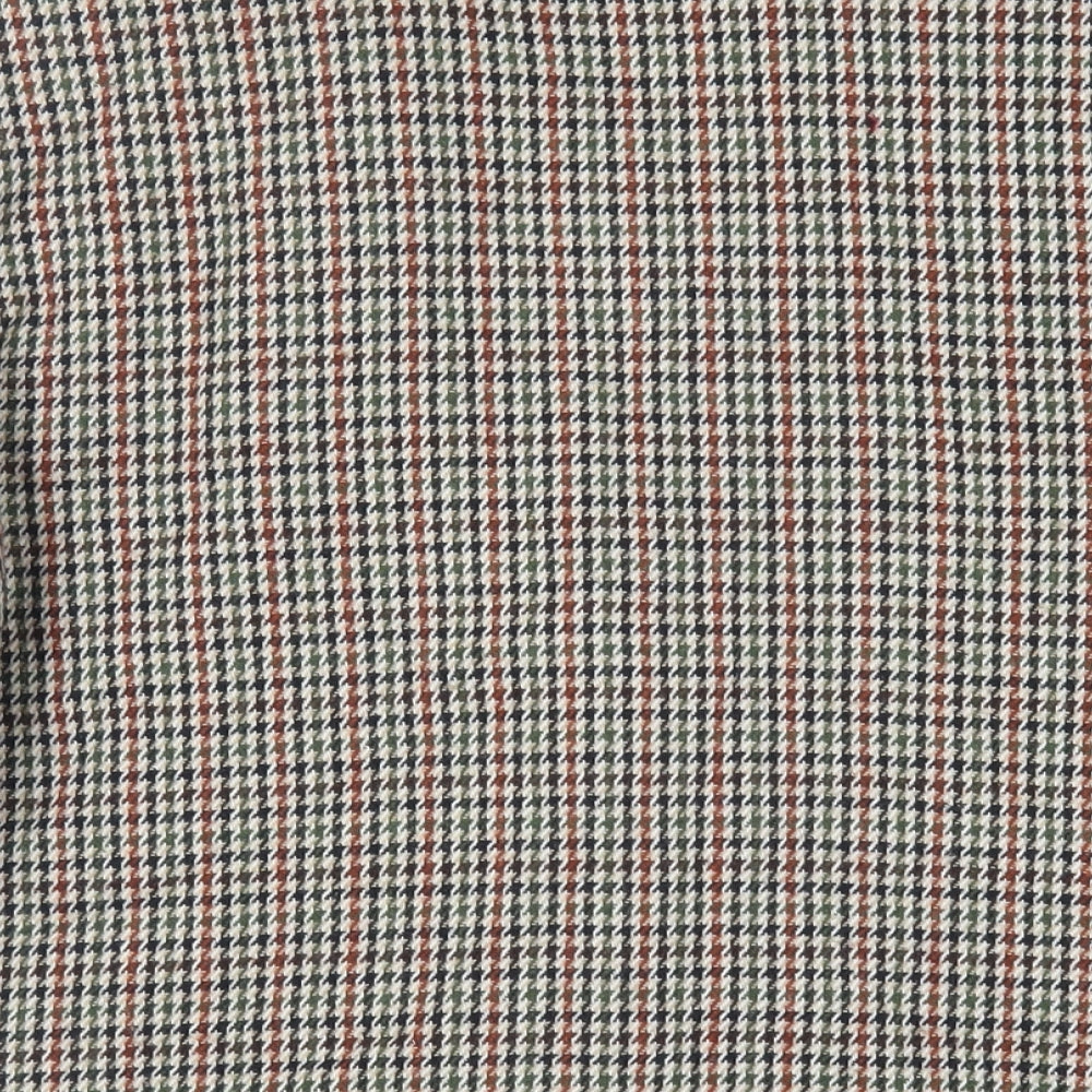 Canda Mens Beige Geometric Jacket Blazer Size M Button - Vintage