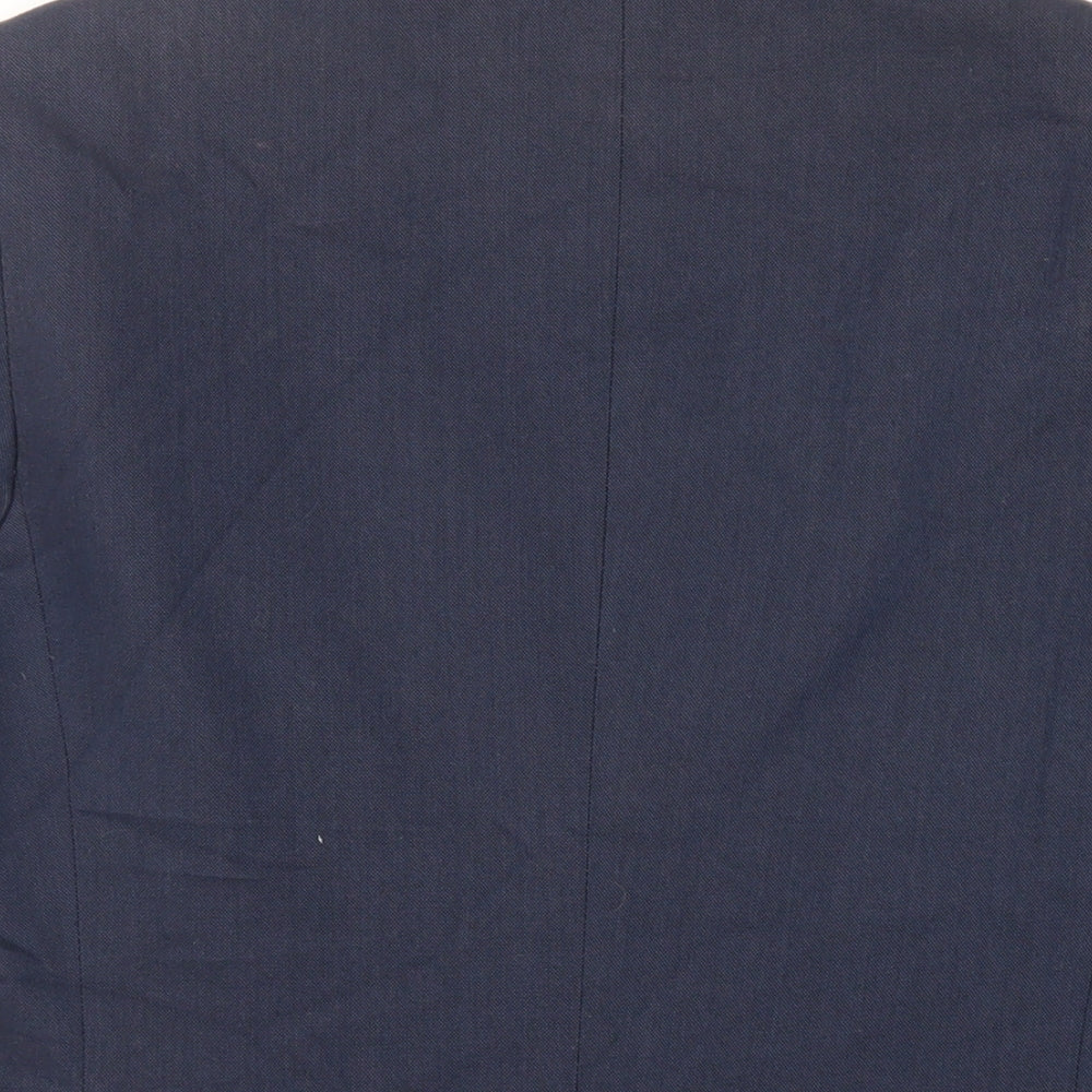 H&M Mens Blue Cotton Jacket Blazer Size 38 Regular