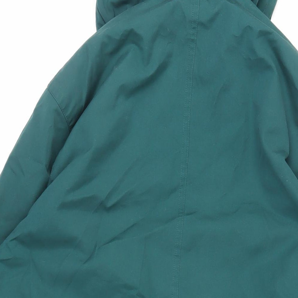 David Barry Womens Green Jacket Size 10 Button - Hooded