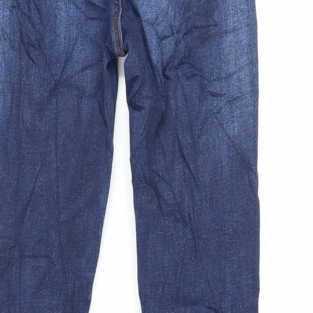 Denim & Co. Womens Blue Cotton Skinny Jeans Size 6 L28 in Regular Zip
