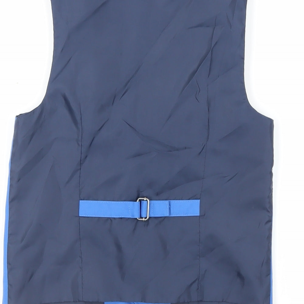 Next Boys Blue Jacket Waistcoat Size 8-9 Years Button