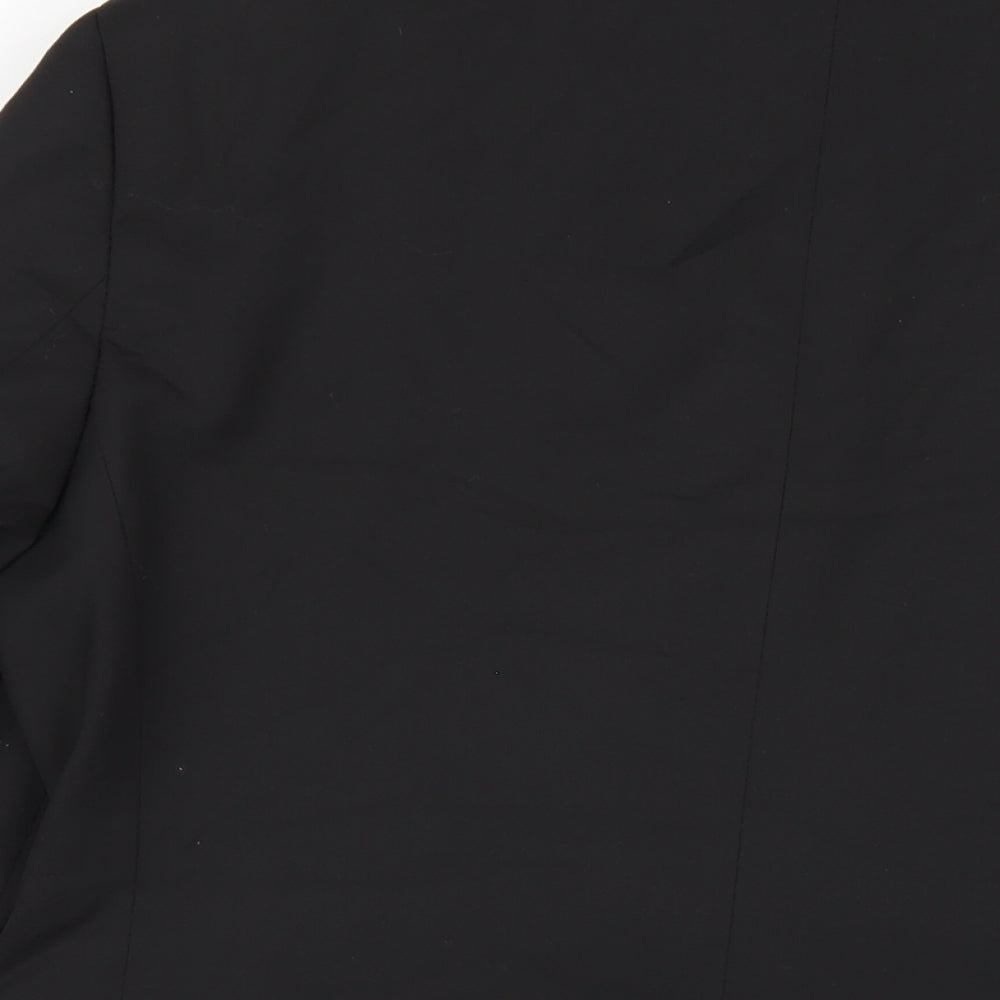 Marks & Spencer Mens Black Polyester Jacket Blazer Size 40 Regular