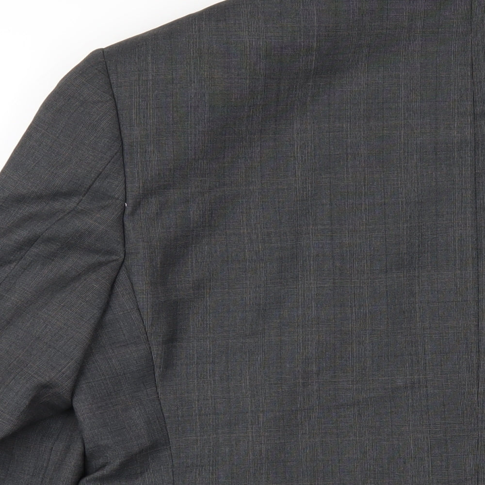 Marks & Spencer Mens Grey Wool Jacket Blazer Size 40 Regular