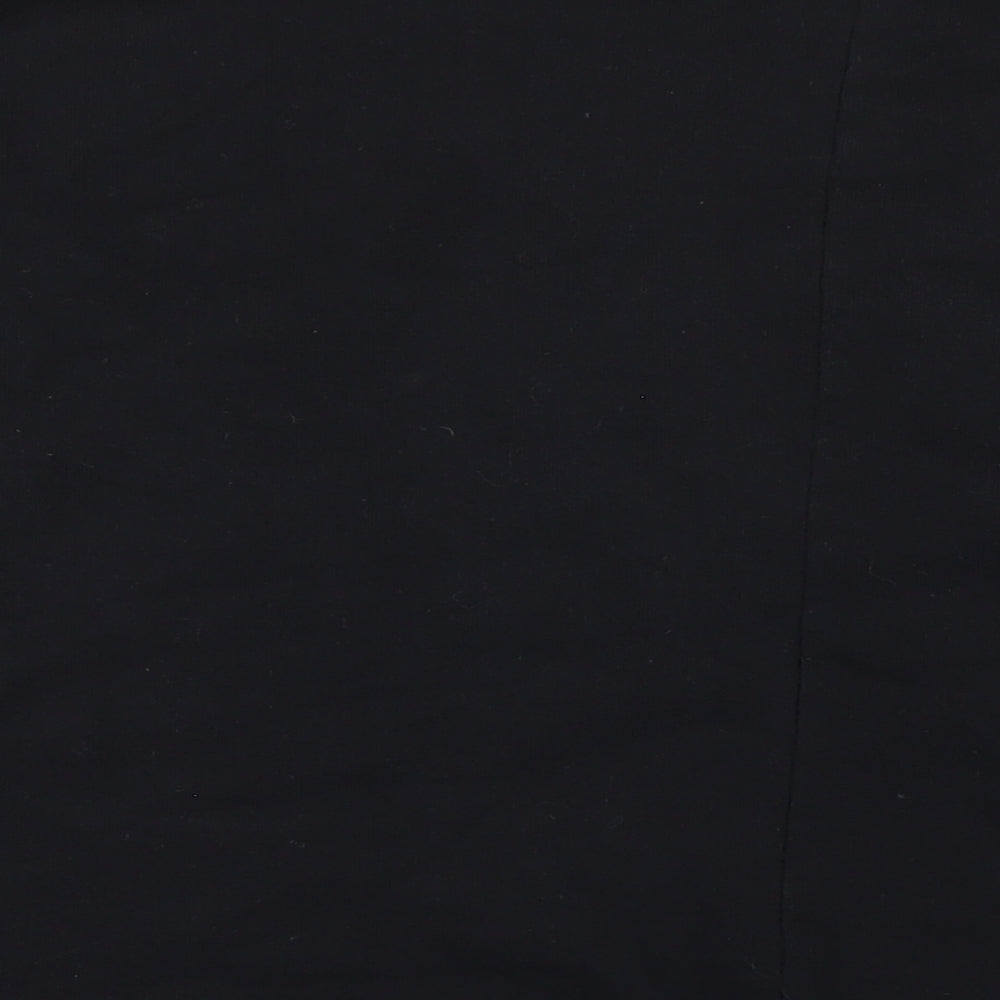 Topshop Womens Black Cotton Pullover Sweatshirt Size L Pullover