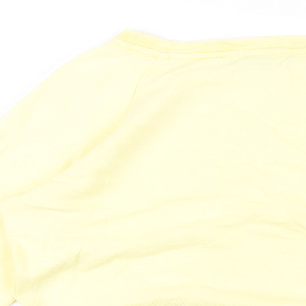 Marks & Spencer Womens Yellow Cotton Pullover Sweatshirt Size 8 Pullover