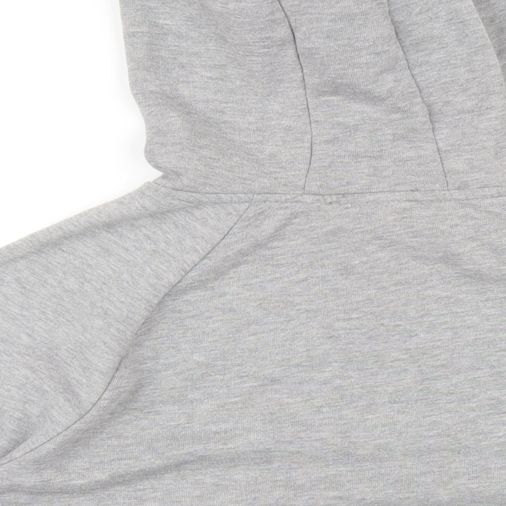New Look Womens Grey Polyester Pullover Hoodie Size 14 Pullover