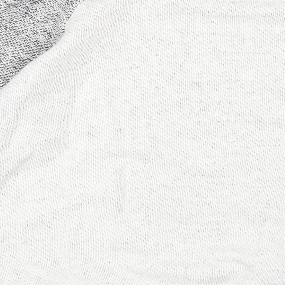 Mango Womens Grey Cotton Pullover Sweatshirt Size S Pullover