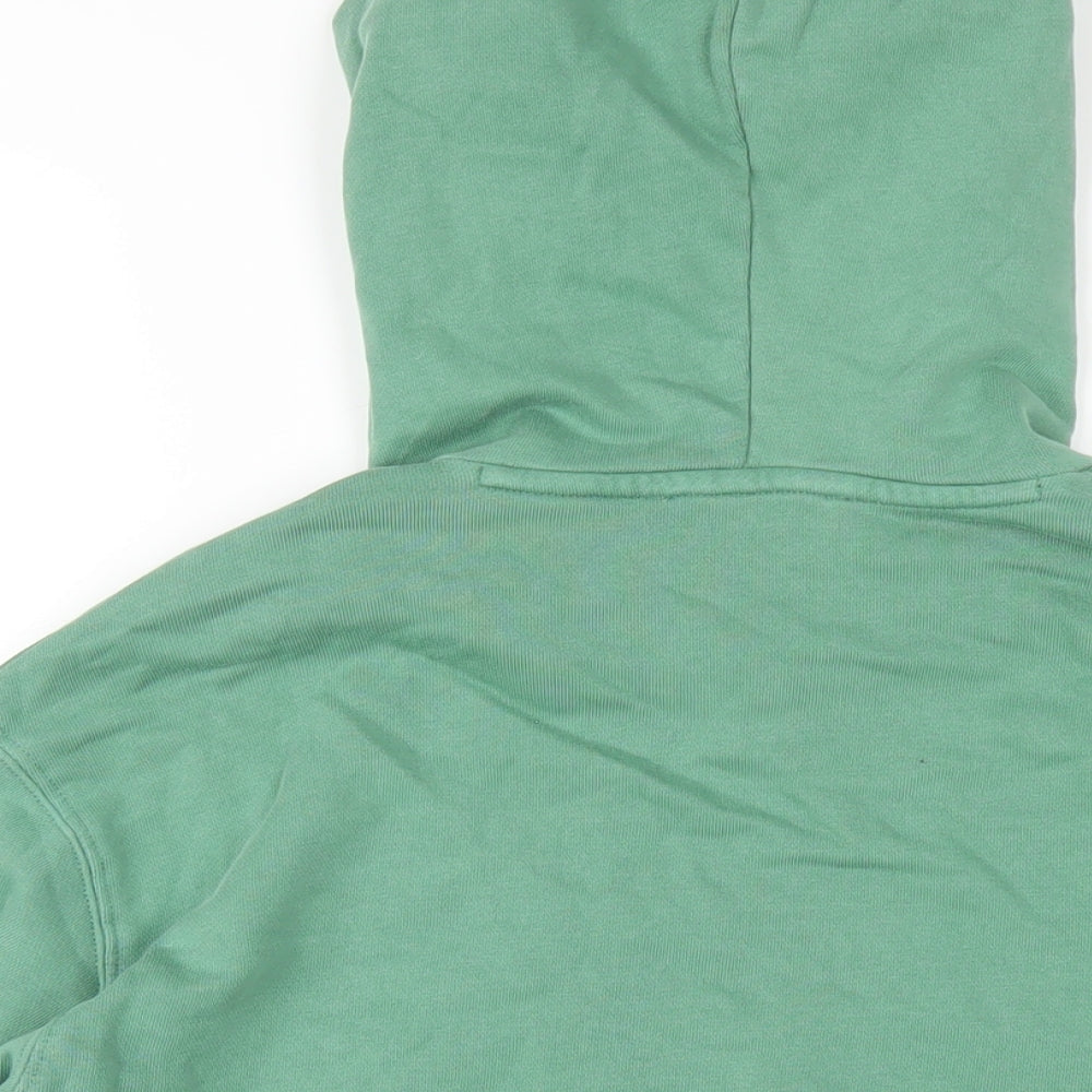 Marks & Spencer Womens Green Cotton Pullover Hoodie Size XS Pullover