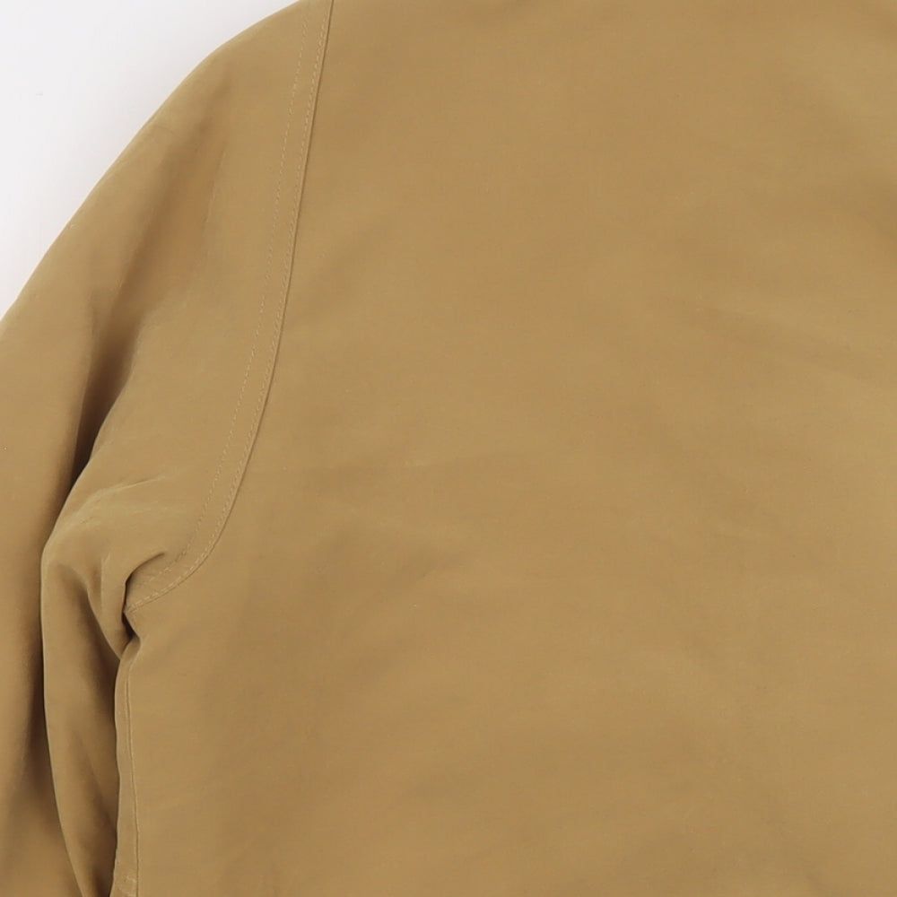 David Barry Womens Beige Jacket Size 12 Zip