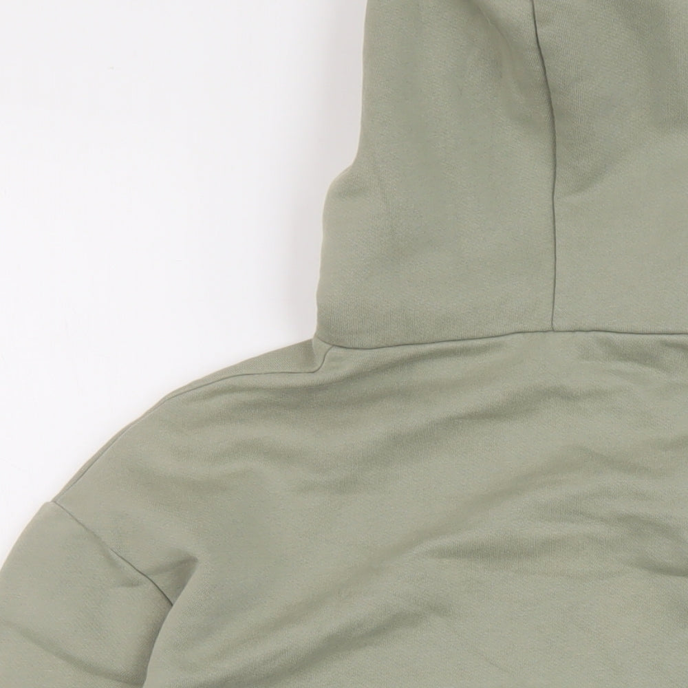 Zara Womens Green Cotton Pullover Hoodie Size S Pullover