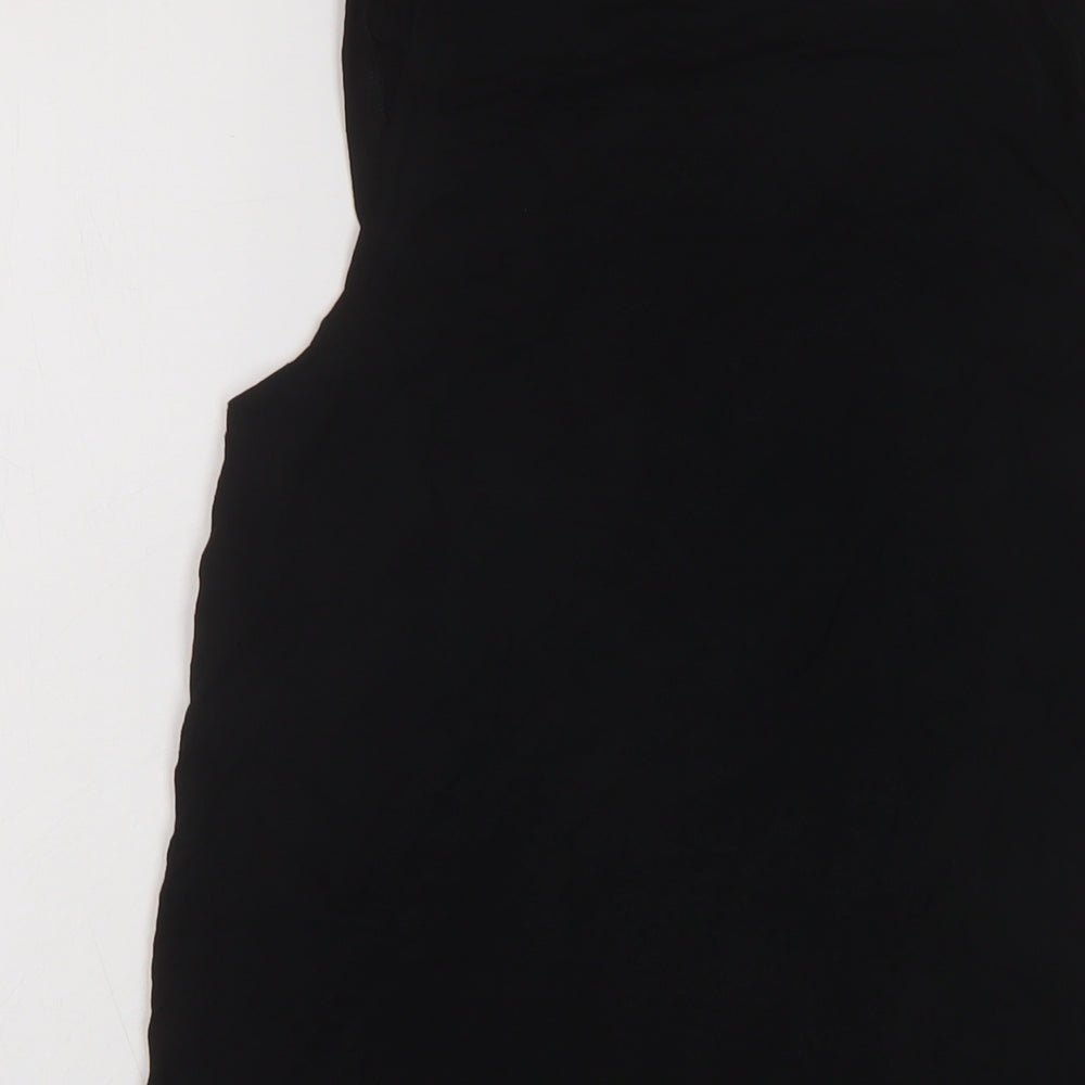 Just Female Womens Black Viscose Basic Tank Size M Scoop Neck