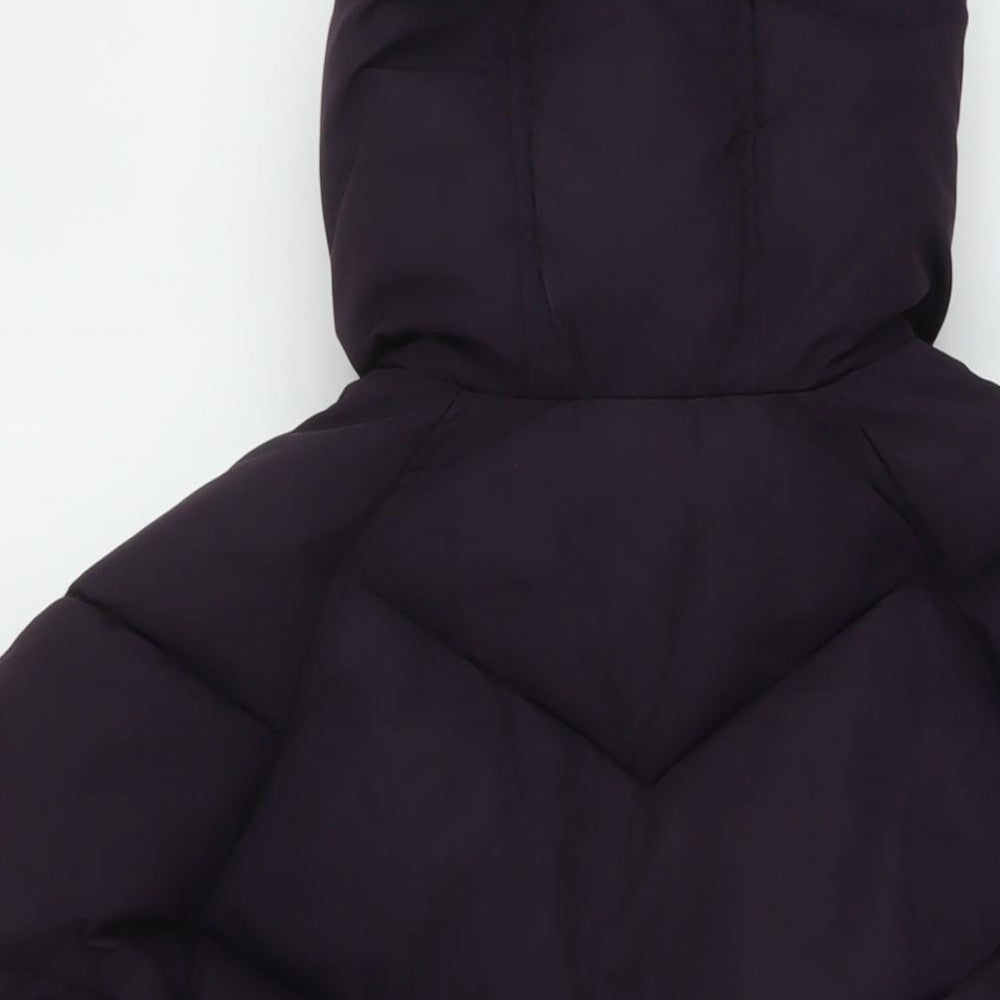 H&M Womens Purple Puffer Jacket Jacket Size 8 Zip