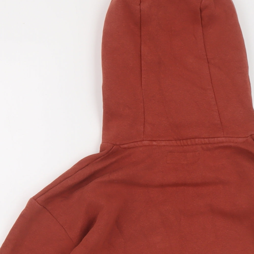 Next Boys Brown Cotton Pullover Hoodie Size 9 Years Pullover