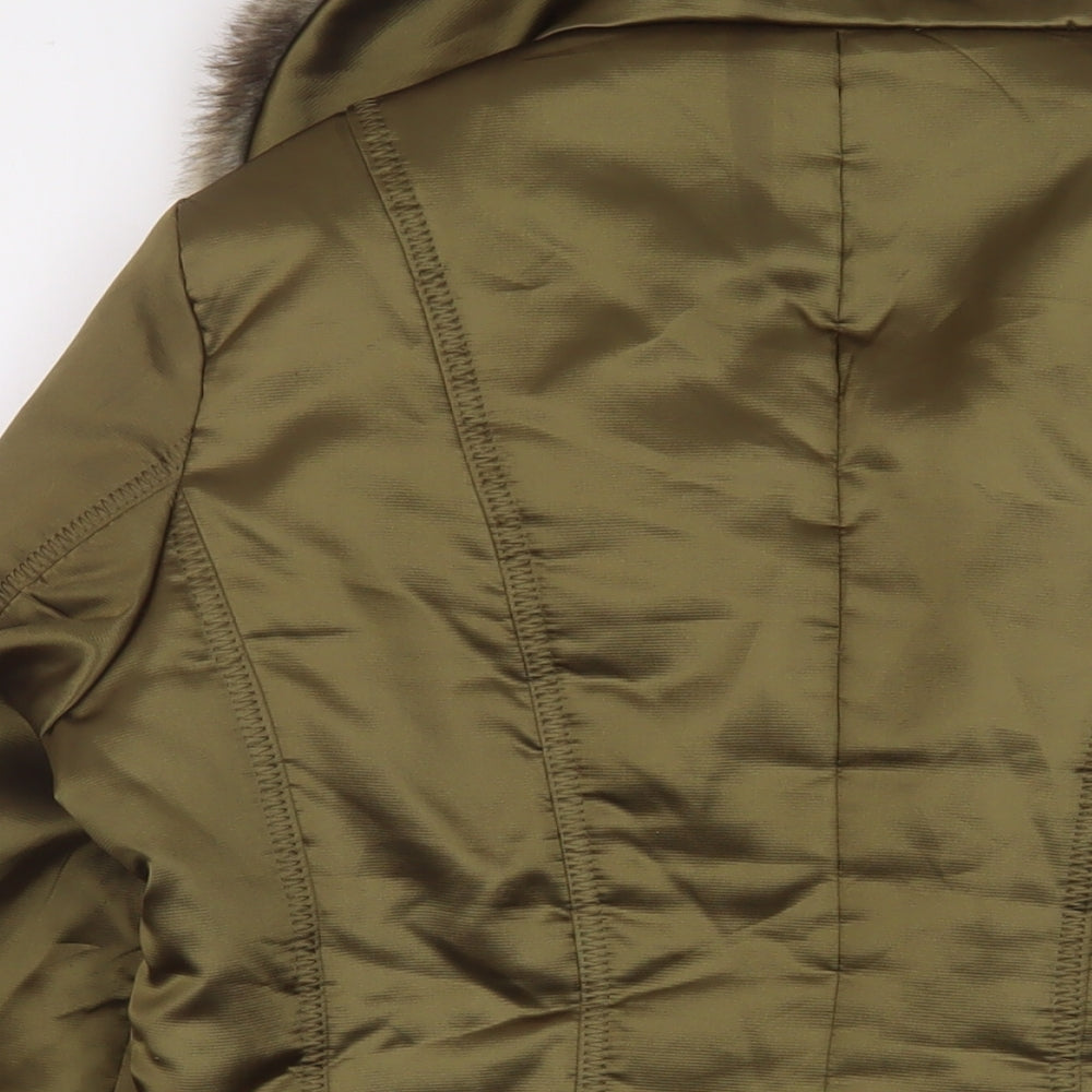 Kenar Womens Green Jacket Size 12 Toggle
