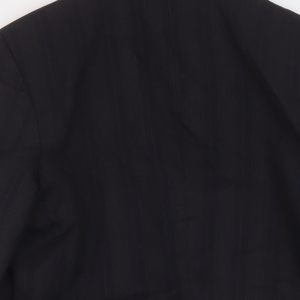 Anton Ferrare Mens Blue Striped Wool Jacket Suit Jacket Size 40 Regular