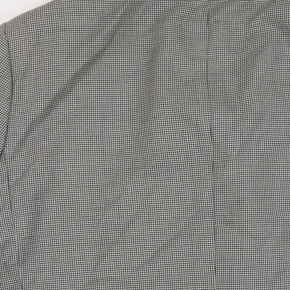 Jonathan Chrles Mens Black Geometric Wool Jacket Suit Jacket Size 50 Regular