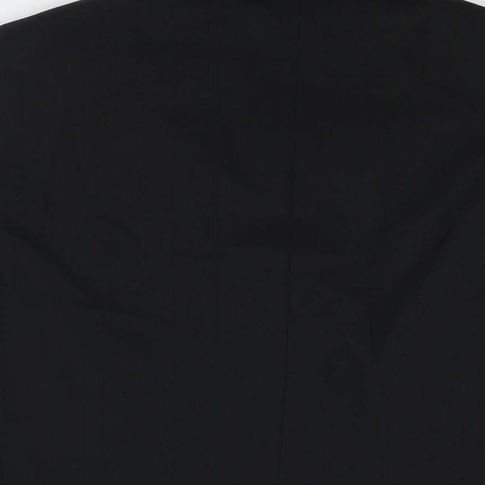 St Michael Mens Black Polyester Tuxedo Suit Jacket Size 40 Regular - Satin Lapel
