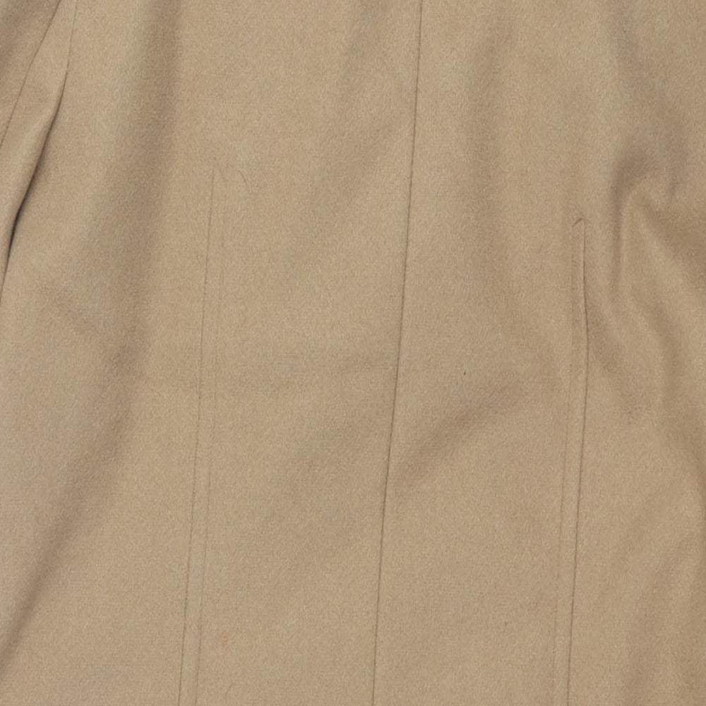 Marks and Womens Brown Overcoat Coat Size 10 Snap